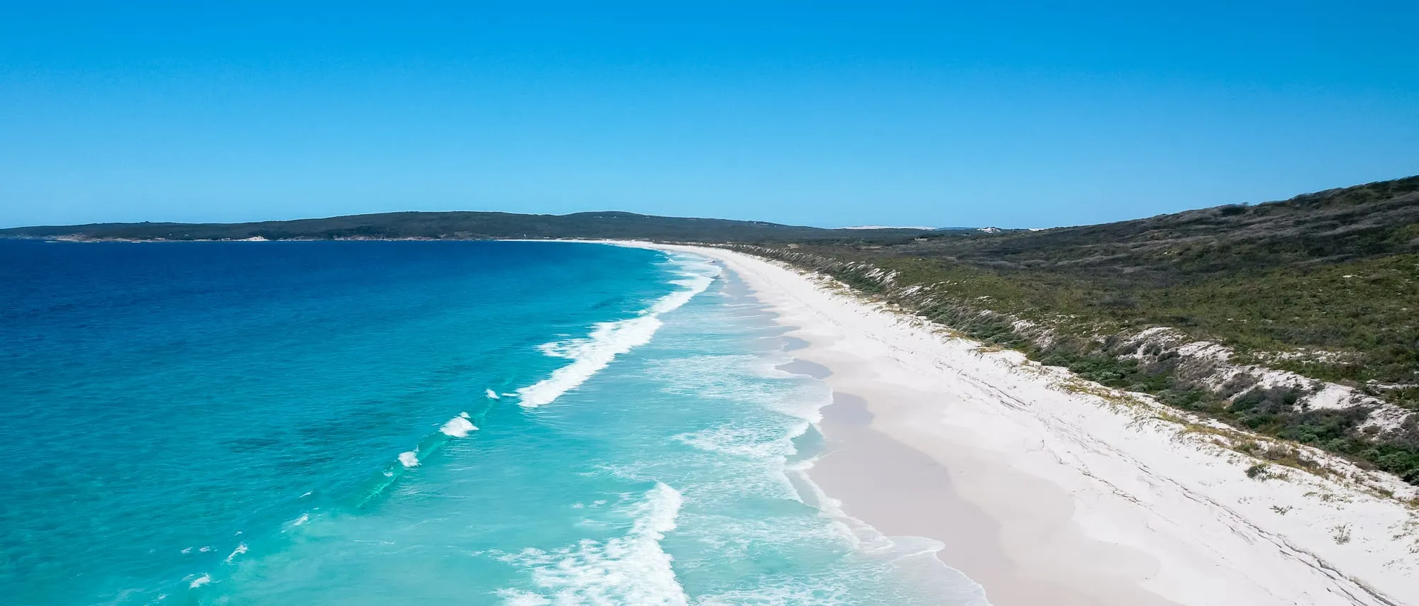The squeaky white sand and turquoise water of the Bremer Bay beaches.